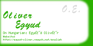 oliver egyud business card